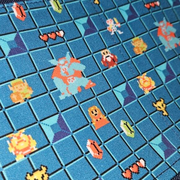 Retro 8 bit Crossbody Bag- FLAWED Gamer Accessory Carry Gift Custom Fabric - Picture 5 of 10